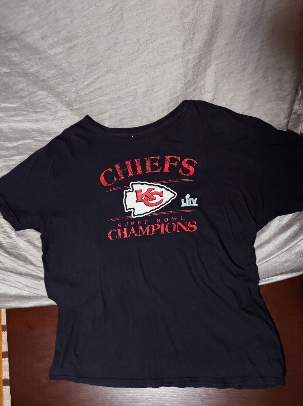 Kansas City Chiefs Men"s Black Red Super Bowl LVI Champions T-Shirt 2XL